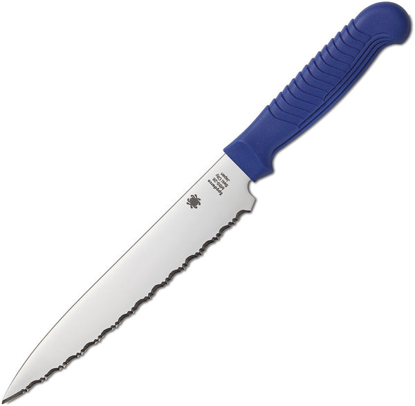 Spyderco Utility Knife Blue Serrated