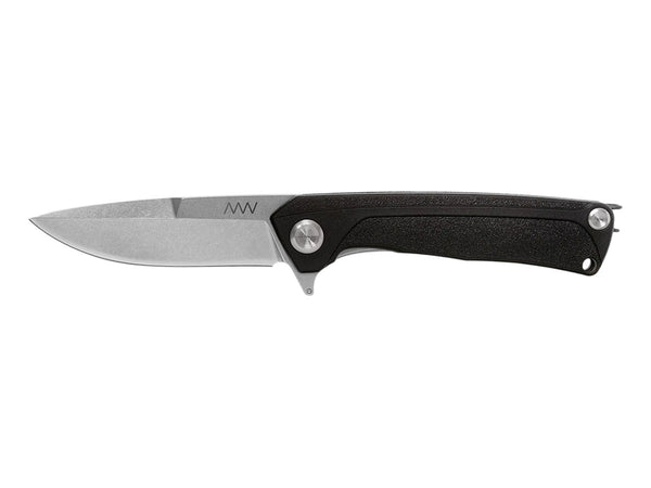 ANV Knives Z100 BB Plain Edge Stonewash Sleipner, Black