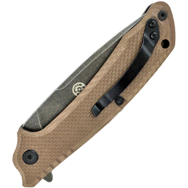 ABKT TAC Predator Linerlock Tan