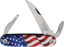 American Service Knife Alchesay Folder Whar Flag