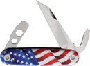American Service Knife The Iron Sides Folder Seax Flg