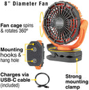 BlackFire Rechargeable Clamp Fan