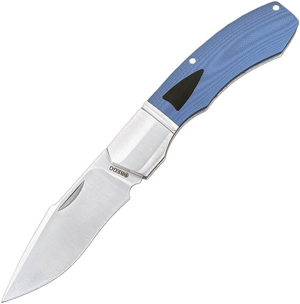 Begg Knives Recurve Slip Joint Blue G10