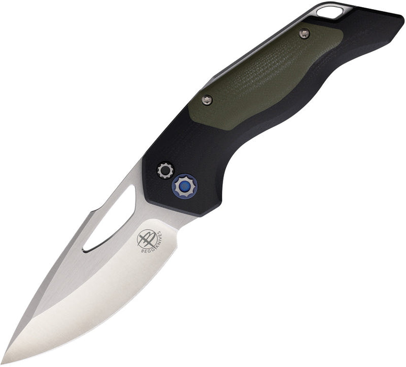 Begg Knives Galaxy Button Lock Blk/Grn