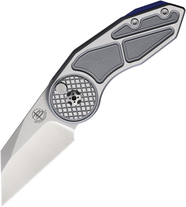 Begg Knives Micro Burst Button Lock Gray