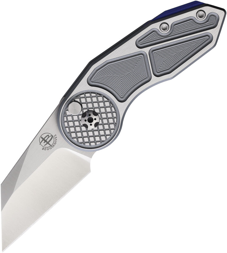 Begg Knives Micro Burst Button Lock Gray