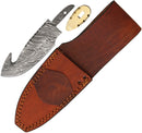 Knifemaking Damascus Guthook With Sheath