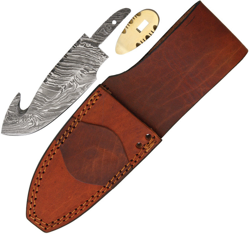 Knifemaking Damascus Guthook With Sheath