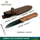 BEAVERCRAFT Compact Carbon Steel Bushcraft Knife
