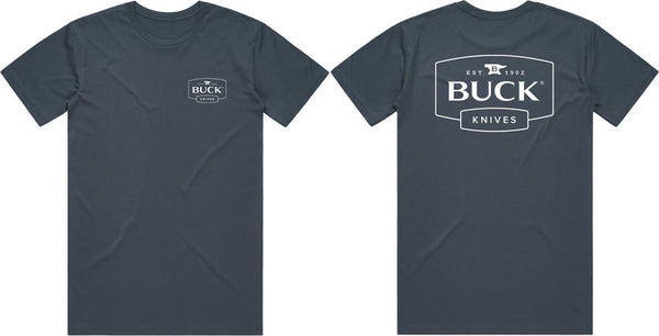 Buck Logo T-Shirt Petro Blue XL