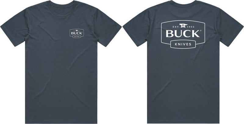 Buck Logo T-Shirt Petro Blue XL