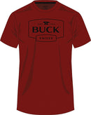 Buck Logo T-Shirt Red LG