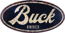 Buck Oval Tin Tacker Sign