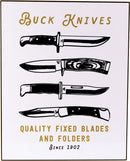 Buck Quality Blades Tin Tacker Sign
