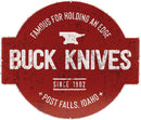 Buck Famous For Edge Tin Sign