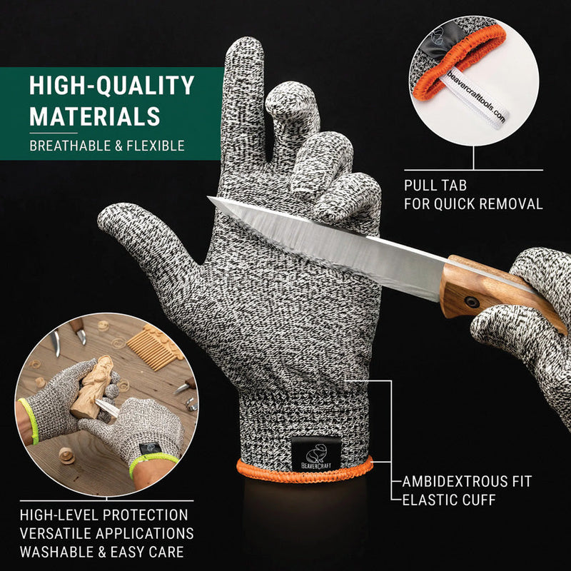 BEAVERCRAFT Cut Resistant Gloves Large