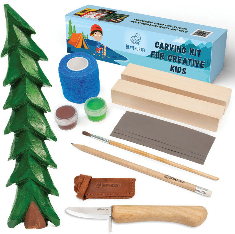BEAVERCRAFT Spruce Tree Carving Kit