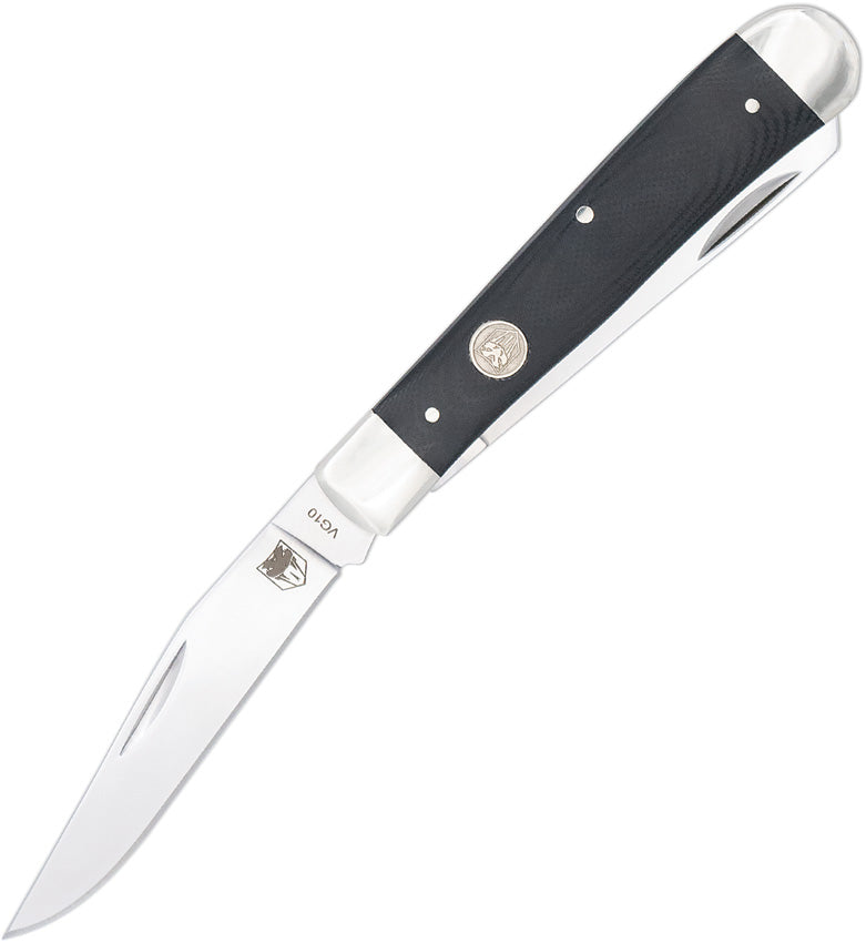 Cobratec Knives Trapper Black G10