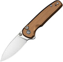 Civivi Mini Shakan Button Lock Brown