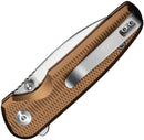 Civivi Mini Shakan Button Lock Brown