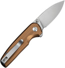 Civivi Mini Shakan Button Lock Brown