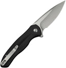 Civivi Kitefin Button Lock Black Al