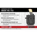 Clip & Carry Buck 110/112 Sheath Black