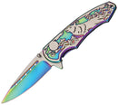 Rite Edge Wolf Linerlock Rainbow