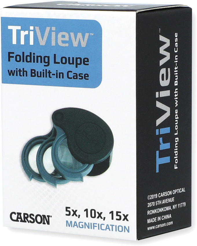 Carson Optics TriView Folding Loupe W/Case