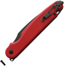 Daggerr Knives Parrot Button Lock Red