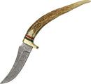 Damascus Stag Tip Skinner