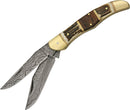 Damascus Filework Folding Hunter