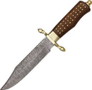 Damascus Brass Pin Bowie