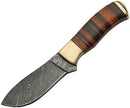 Damascus Stacked Leather Hunter