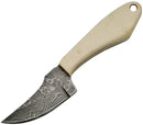 Damascus Fixed Blade Skinner Bone