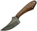 Damascus Fixed Blade Skinner Wood