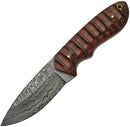 Damascus Hunter Grooved Rosewood