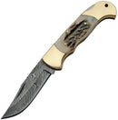 Damascus Lockback Stag