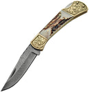 Damascus Stag Engraved Bolster