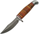 Damascus Stacked Leather Skinner