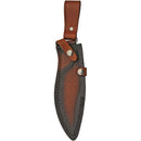 Damascus Kukri Stacked Leather