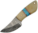 Damascus Fixed Blade Bone