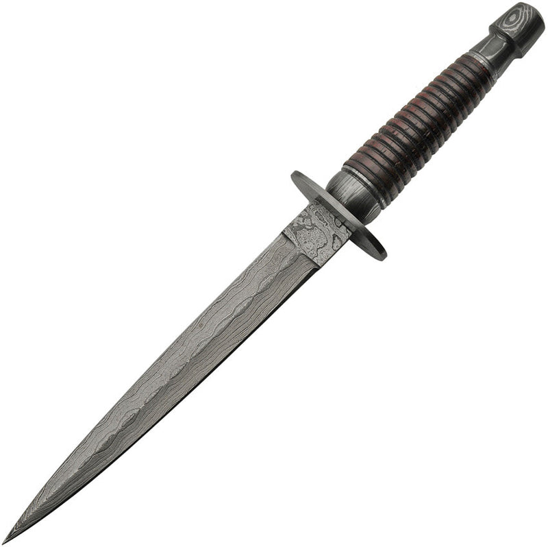 Damascus Commando Dagger Wood