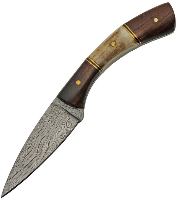 Damascus Curved Stag Skinner
