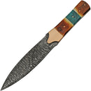 Damascus Flint Fixed Blade Spear Pt