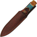 Damascus Flint Fixed Blade Spear Pt