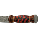 Damascus Fixed Blade Red/Black