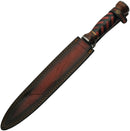 Damascus Fixed Blade Red/Black