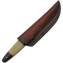 Damascus Fixed Blade Buffalo/Camel
