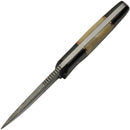 Damascus Fixed Blade Buffalo/Camel